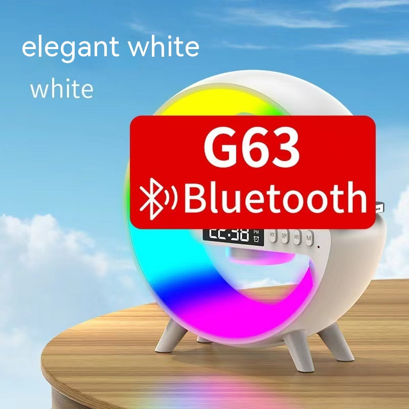 Large G Bluetooth Speaker Portable Colorful Atmosphere Light Clock