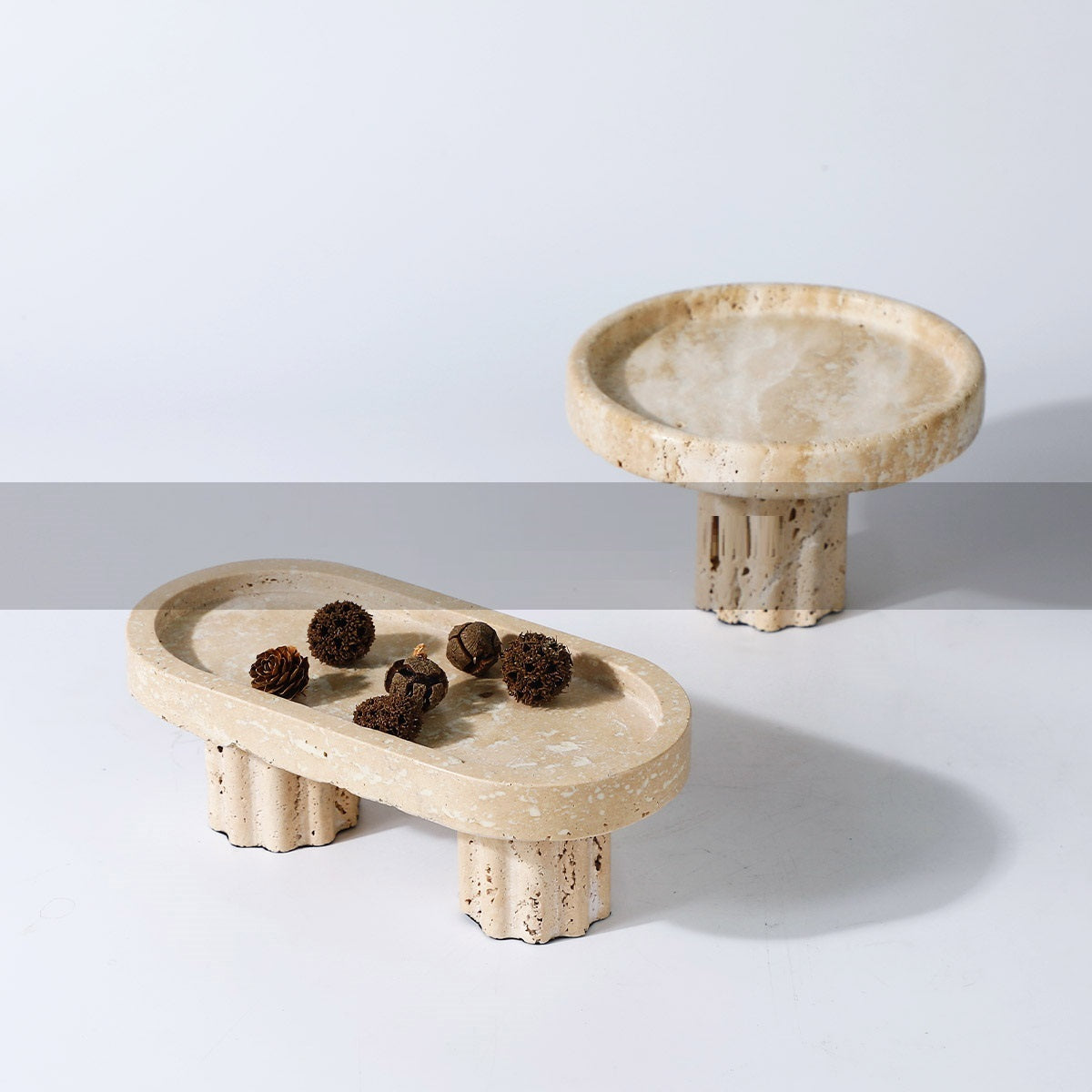 Modern Luxury TV Cabinet Tea Table Fruit Stone Tray