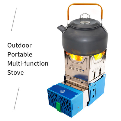 Generador de fuego estufa eléctrica parrilla plegable estufa de leña Camping