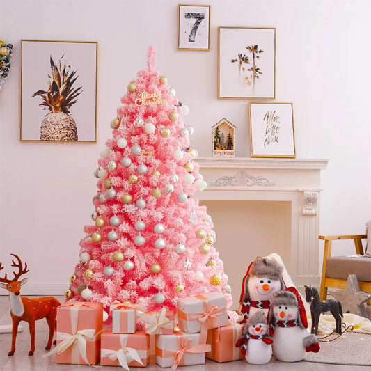 Árbol de Navidad de lujo con copos de nieve de 1,8 m