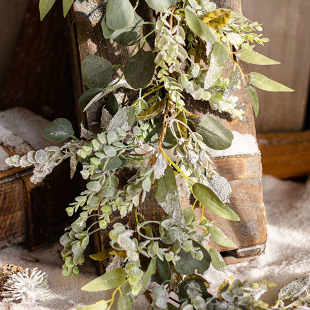 Cadeau décoratif floral de Noël en cèdre