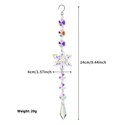 Christmas Tree Crystal Sun Catcher Acrylic Snowflake Window Decoration Pendant