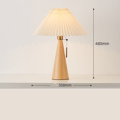 Petite lampe de table en bois massif de ménage minimaliste chinois moderne