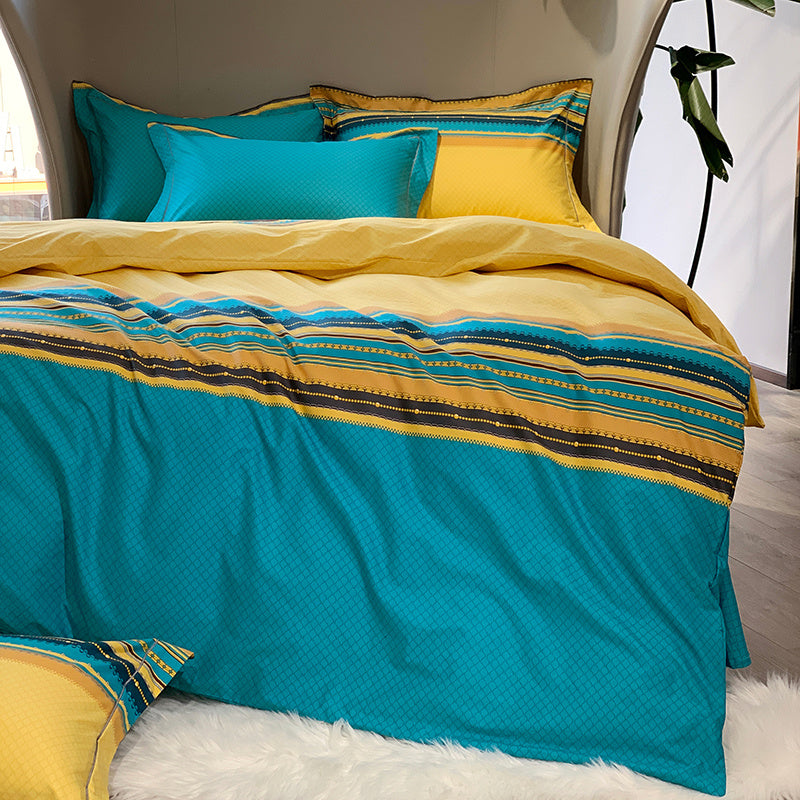 Nordic High-end 4-piece Cotton Bed Linen Quilt Cover