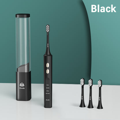 Caredite Newest Travel Electronic Toothbrush With Ultraviolet Disinfection Function Case Suit, 4 Cleaning Modes With 3 Power Model, 45 Days Long Lasting Battery Life