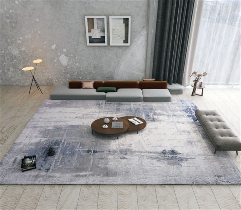 Tapis tridimensionnel minimaliste de luxe léger pour salon