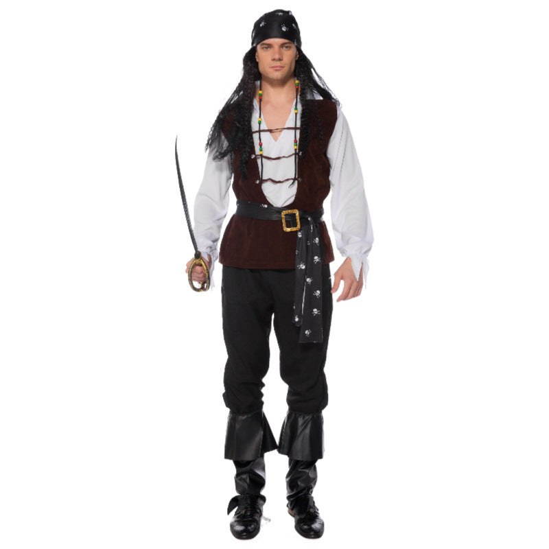 Ropa de cosplay para hombre Ropa de Halloween de Piratas del Caribe