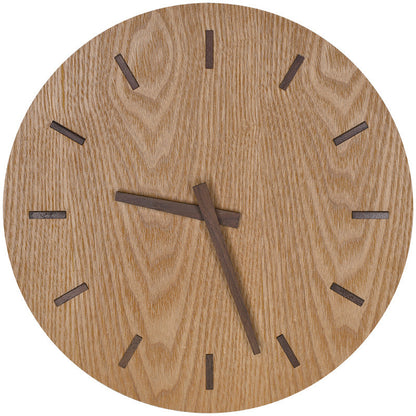 Reloj de pared de madera minimalista nórdico de moda, reloj de madera redondo para sala de estar, mesa de madera redonda para el hogar, reloj de pared creativo para sala de estar