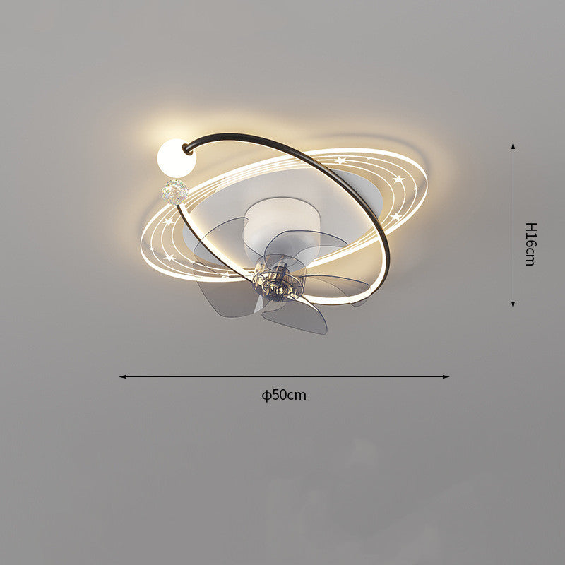 Rotating Head Shaking Silent Living Room Fan Light