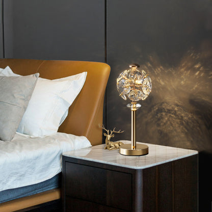 Net Celebrity Crystal Table Lamp Light Luxury New Living Room Creative Warm Postmodern Bedroom Bedside Table Lamp