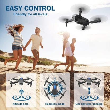 Drone X Pro HD Selfie Camera WIFI FPV  3 Batteries Foldable RC Quadcopter