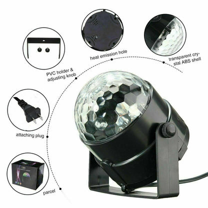 Lumières de fête Disco LED stroboscopique, boule de DJ, ampoule activée par le son, lampe de danse, décoration