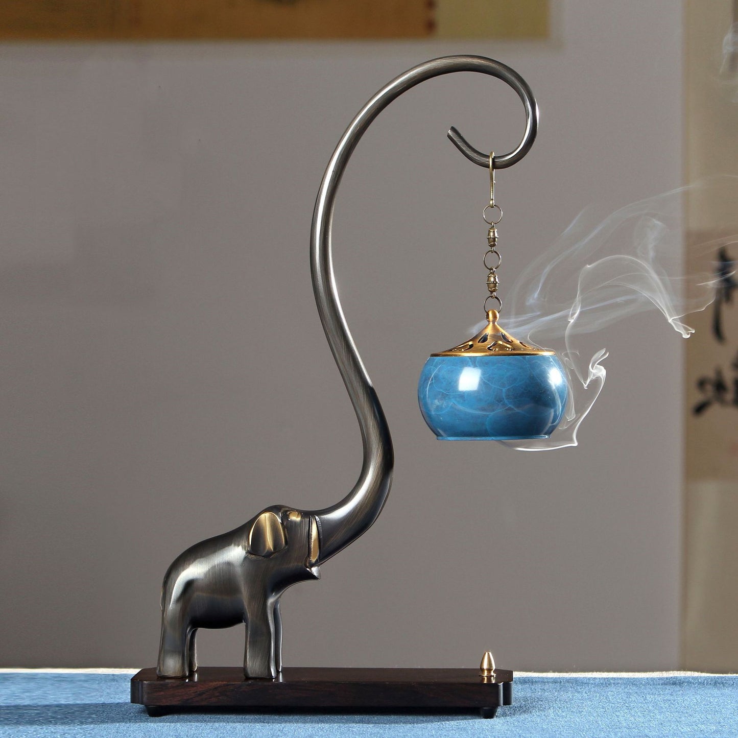 Brûleur d'encens créatif en forme d'éléphant, ornements créatifs pour la maison