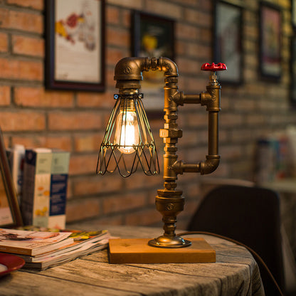 Loft Industrial Style Retro Table Lamp Edison Water Tube Table Lamp