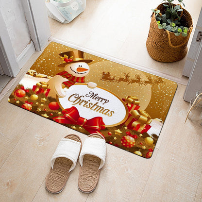 Christmas Floor Mat Bedroom Bathroom Home Absorbent Non-slip