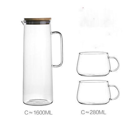 Cold Kettle, Glass Kettle, Heat-resistant Glass Teapot, Cold Water Cup Set