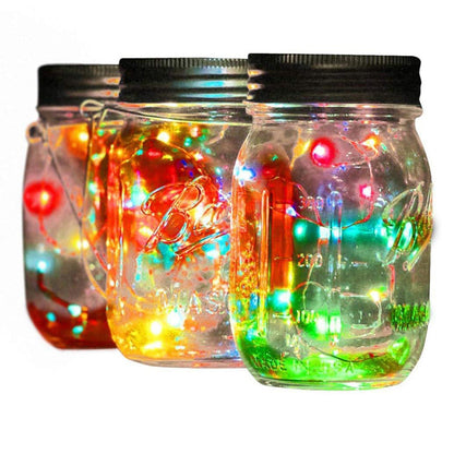 Solar Mason Jar Light Decoración Mason Jar Light Luz colgante para exteriores Mason Jar Light String