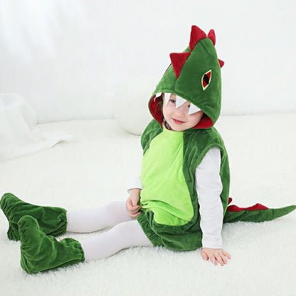 Vêtements d'Halloween pour enfants Vêtements de dinosaure Costume Vêtements mignons pour enfants Maternelle Dessin animé Performance Garçons et filles