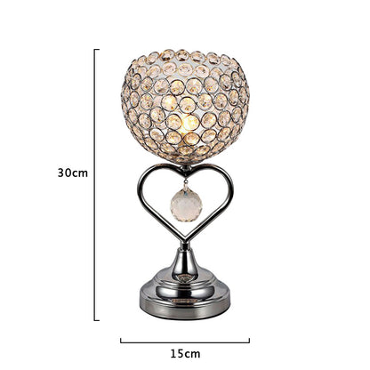 Lampe de table décorative USB en cristal de chevet de chambre minimaliste moderne