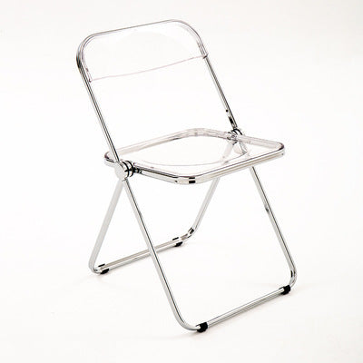 Table et chaise pliantes transparentes, tabouret en acrylique, cristal