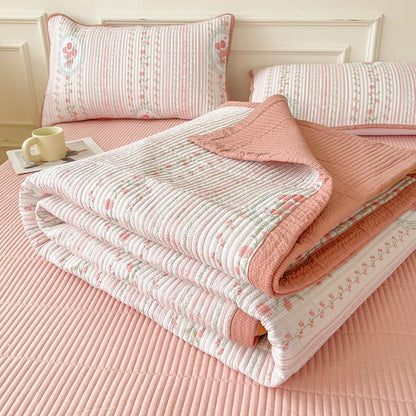 Quilted Bed Cover Three-piece Class A Maternal And Child Bed Sheet