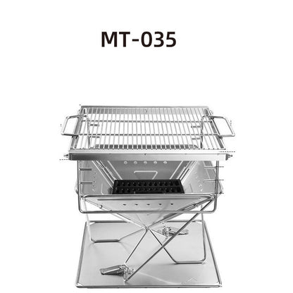 Stainless Steel Folding Fire Table Barbecue Oven