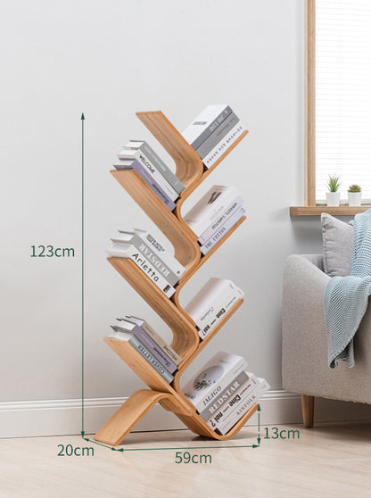 Bamboo Court Floor To Floor Bookshelf For Simple Storage And Multiple Layers