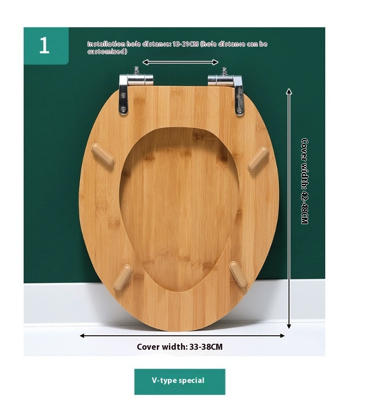 Creative Household Thickened Wooden Toilet Lid