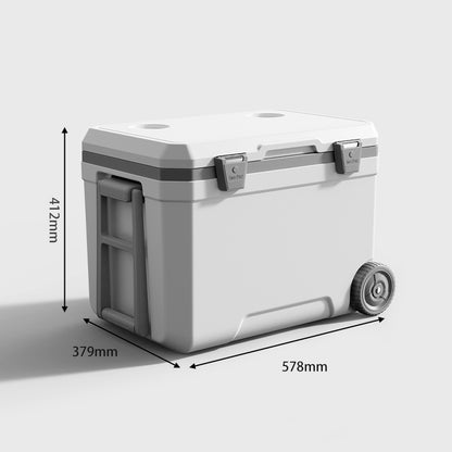 Boîte d'isolation de chariot extérieur de 45 litres, poulie de Camping de voiture