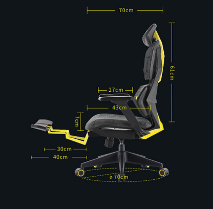 Chaise ergonomique d'ordinateur de maison de chaise d'esports avec la pédale