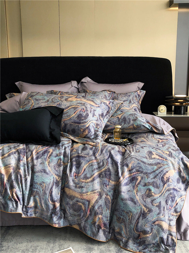 Long-staple Cotton Printed Four-piece Bedding Set Cotton Bedding