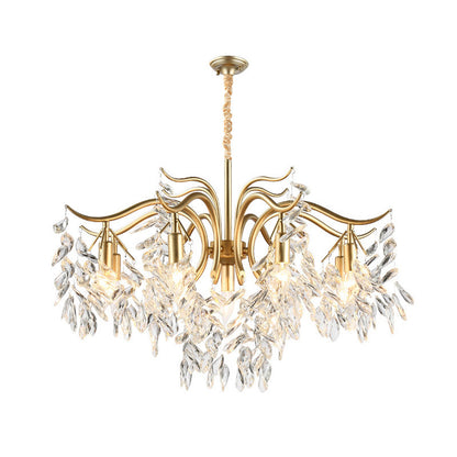 American Light Luxury Crystal Chandelier Modern Minimalist Dining-room Lamp