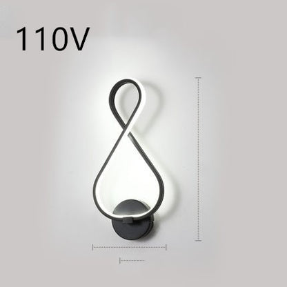 Lampe murale led nordique minimaliste, lampe de chevet pour chambre à coucher