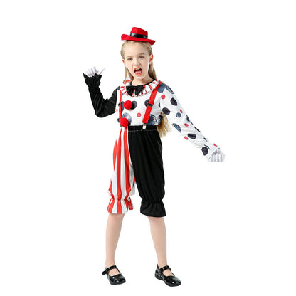 Costume de clown pour hommes et femmes pour enfants d'Halloween