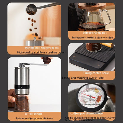 Ensemble de café Pour-over, boîte-cadeau, cafetière américaine domestique, cafetière avec combinaison d'échelle