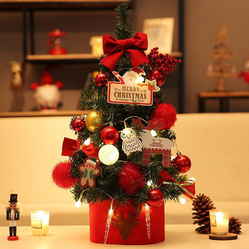 Adornos de decoración para el hogar con árbol de Navidad pequeño de escritorio