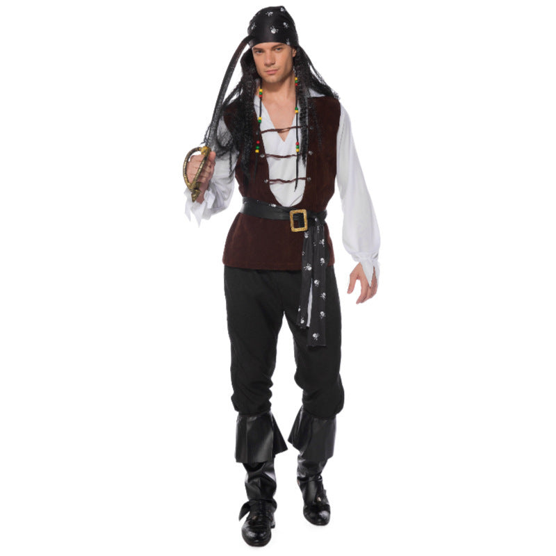 Ropa de cosplay para hombre Ropa de Halloween de Piratas del Caribe