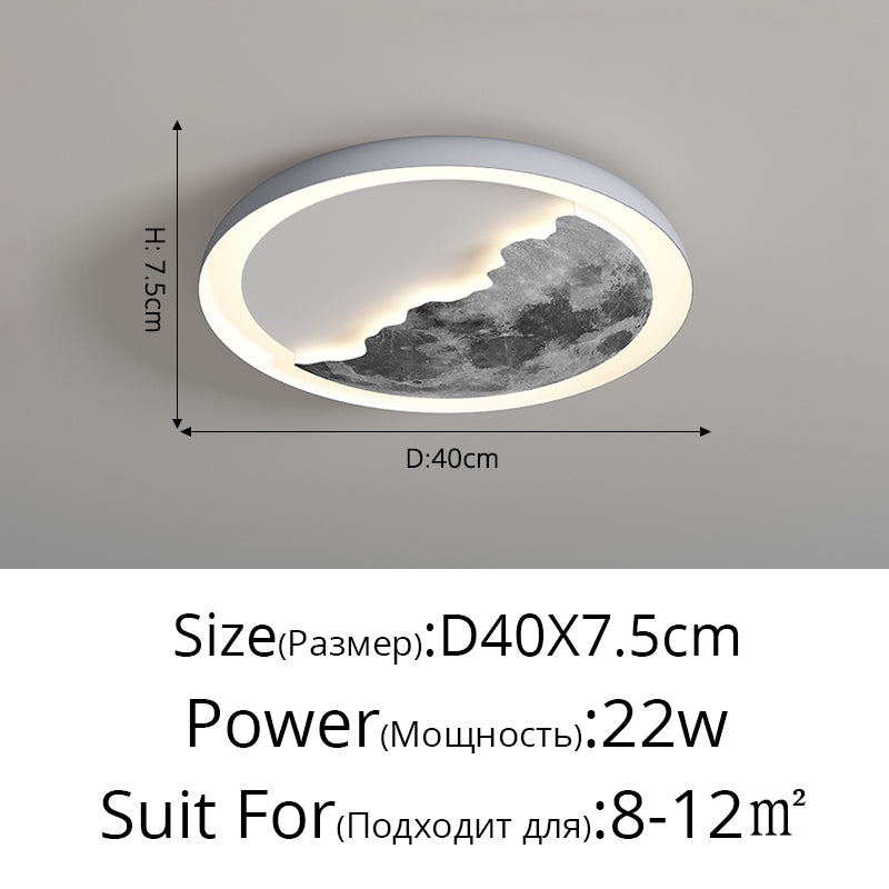 Planeta Luna Lámpara De Techo Dormitorio Creativo