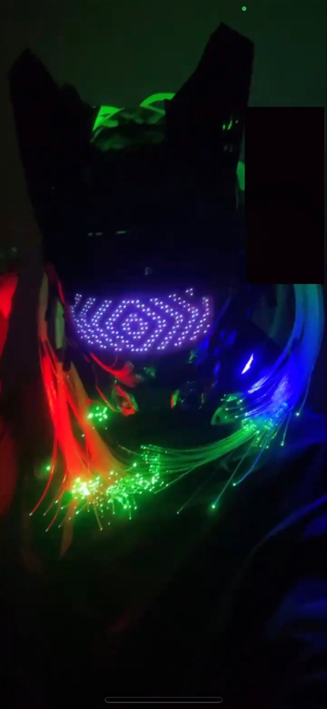 Sentido de la tecnología de la máscara del casco luminoso