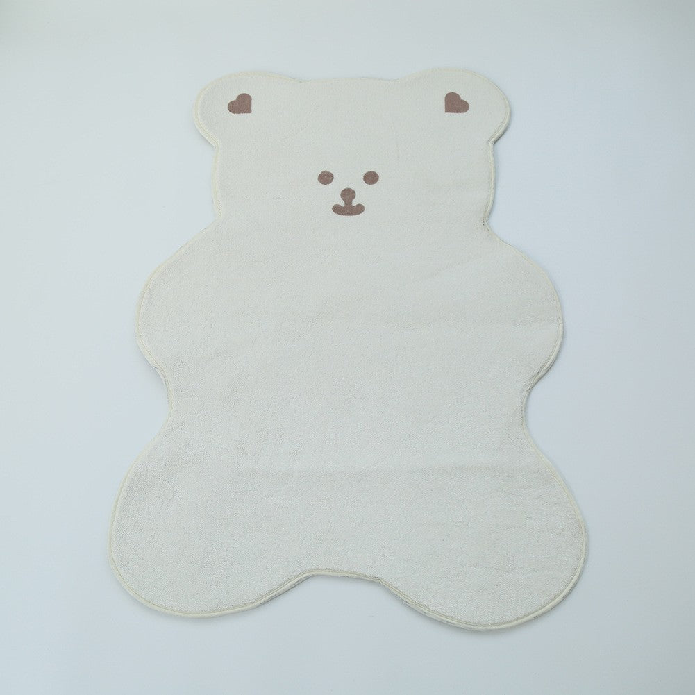 Lamb Cashmere Cartoon Bear Floor Mat Crawling Bedside Non-slip