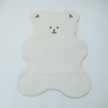 Lamb Cashmere Cartoon Bear Floor Mat Crawling Bedside Non-slip