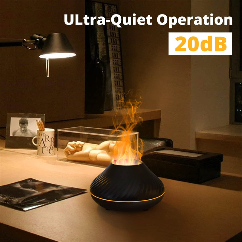 Nouveau diffuseur d'arôme de flamme volcanique lampe à huile essentielle 130 ml USB humidificateur d'air portable avec veilleuse de couleur brumisateur lumière LED