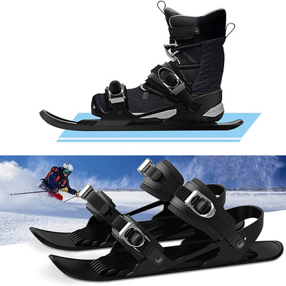 Mini patins de Ski portables, chaussures de patins réglables pour la neige