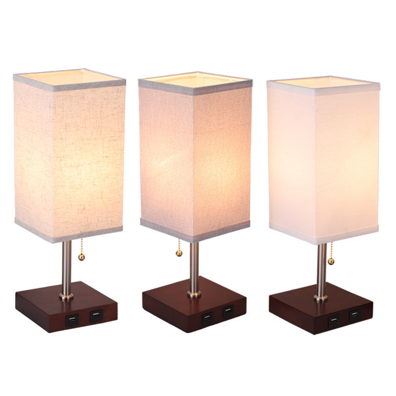 USB Rechargeable Table Lamp Nordic Bedroom Bedside Lamp