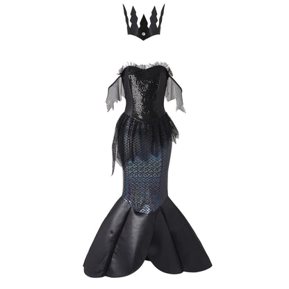 Solid Color Fashionable Halloween Costume Mermaid