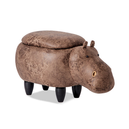 Tabouret animal de dessin animé de veau créatif à la porte de la maison