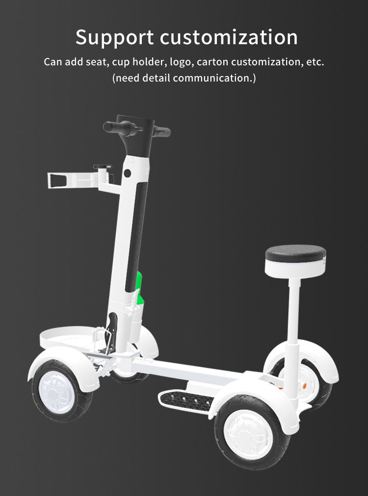 Scooter électrique de parcours de pelouse de Longboard de lumière se pliante électrique de Golf à quatre roues