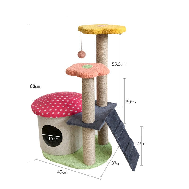 Cadre d'escalade multicouche de haute qualité pour grand chat, jouets d'arbre à litière pour animaux de compagnie