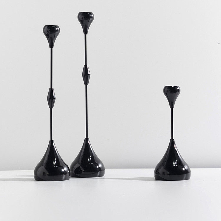 Water Drop Alloy Candle Holder Creative Desktop