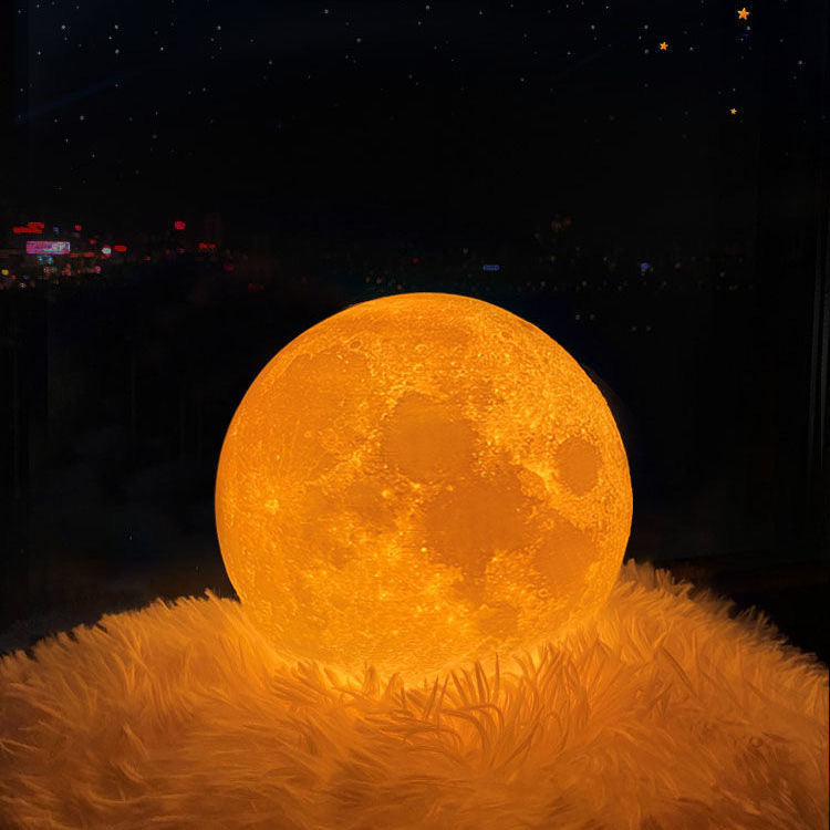 Lampe de Table de nuit en forme de lune, impression 3D, cadeau chinois pour la saint-valentin